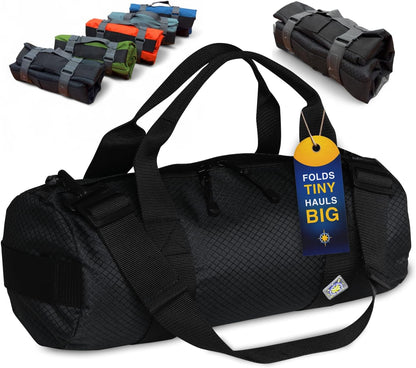 North Star Sports Foldable Duffle Bag for Travel, Gym & Outdoor Camping | Tough and Packable Sport Equipment Bag & Gear Organizer | Heavy Duty Large Duffel Bags for Traveling