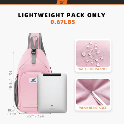 SKYSPER Sling Bag RFID Crossbody Sling Backpack Cross Body Shoulder Bag Travel Hiking Daypack for Women Men