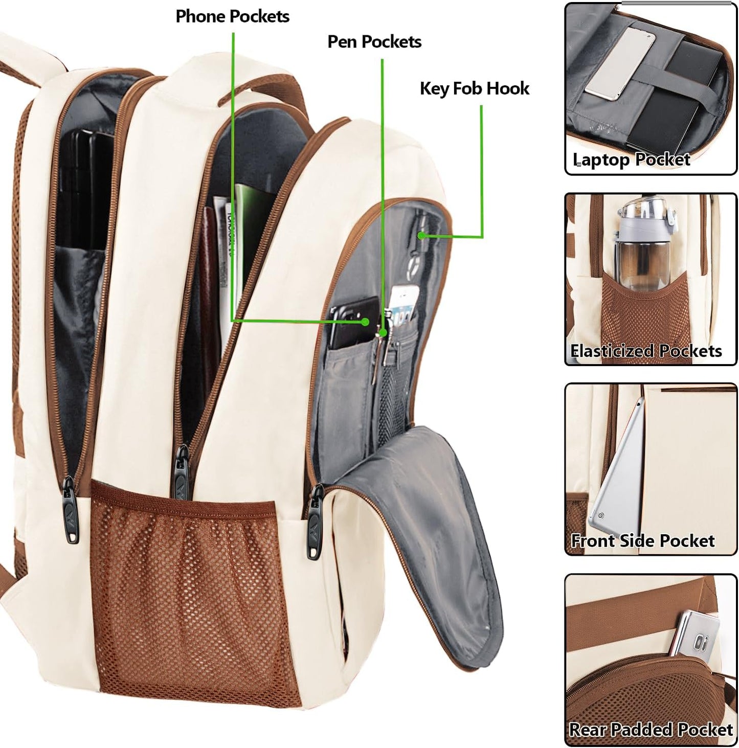 MATEIN 15.6inch Travel Laptop Backpack, Cute Anti Theft Slim Sturdy Laptops Backpack with USB Charging Port, Water Resistant College Computer Bag Gift for Men & Women Nurse