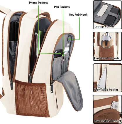 MATEIN 15.6inch Travel Laptop Backpack, Cute Anti Theft Slim Sturdy Laptops Backpack with USB Charging Port, Water Resistant College Computer Bag Gift for Men & Women Nurse