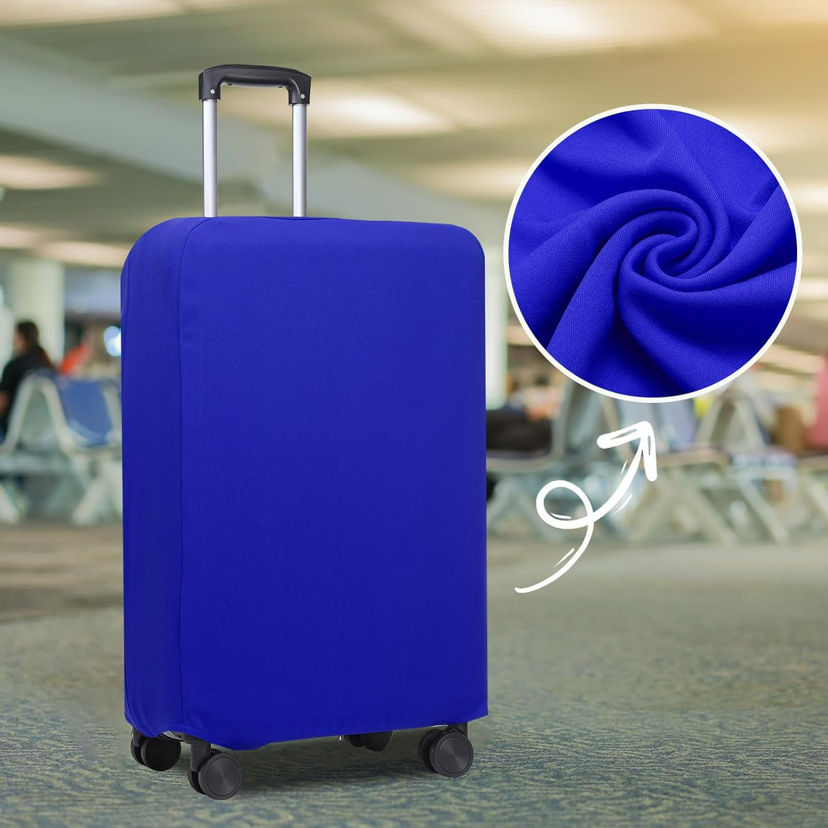 PATIKIL Luggage Cover, Suitcases Covers Elastic Carry on Cover Protector Washable Scratch-Resistant Fits 19-21 Inch Luggage for Travel Business Trips, Blue