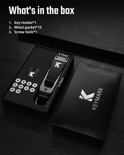 Key Organizer for Men Compact Key Holder Minimalist Key Case Metal Key Chain Key Holder for Keychain Secures 2-5 Keys