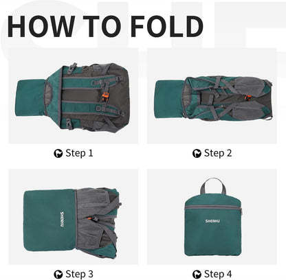 40L Hiking Backpack Lightweight Daypack Waterproof Travel Camping Backpack for Men Women Sport Packable