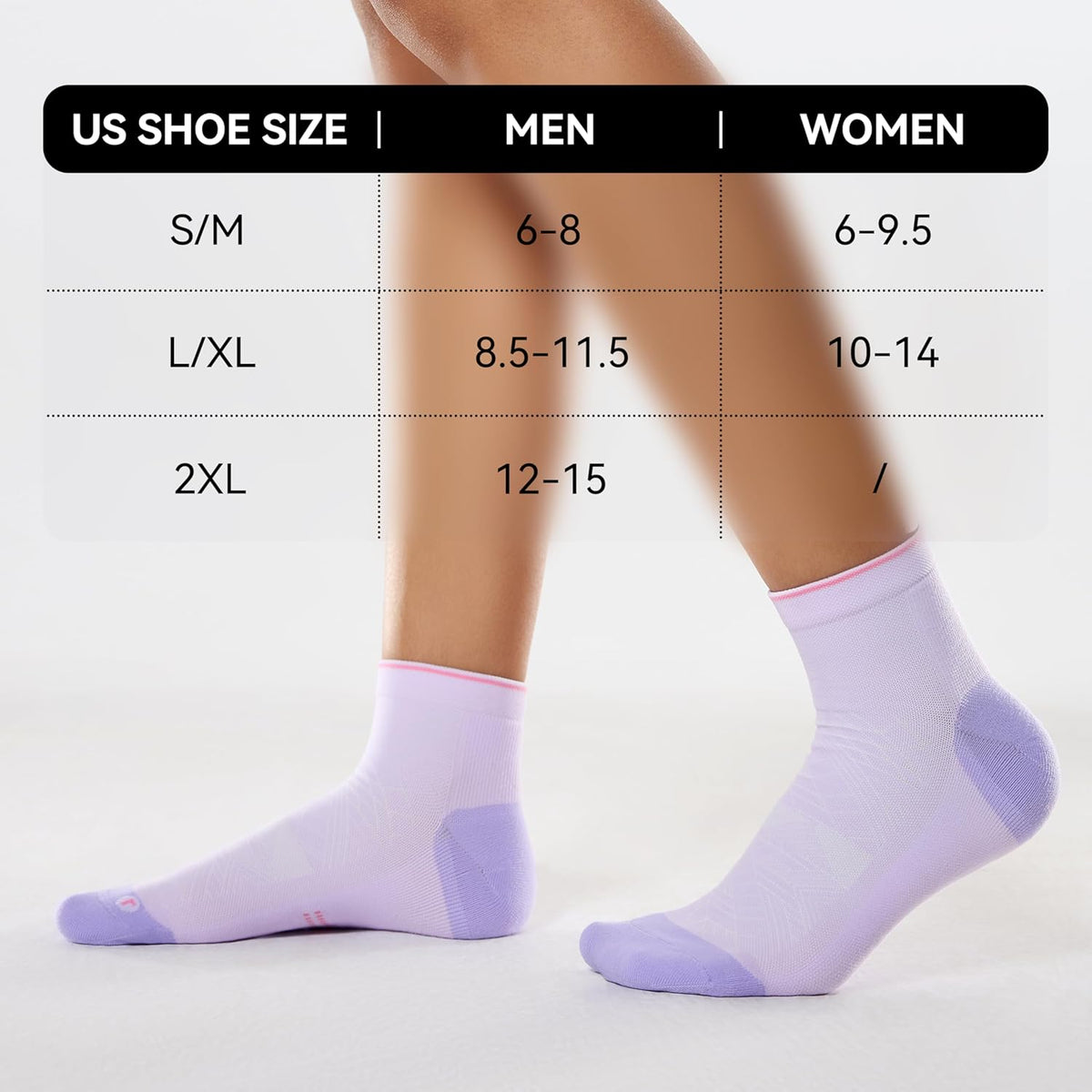 CS CELERSPORT 2/5 Pairs Ankle Compression Socks for Men and Women Running Athletic Socks