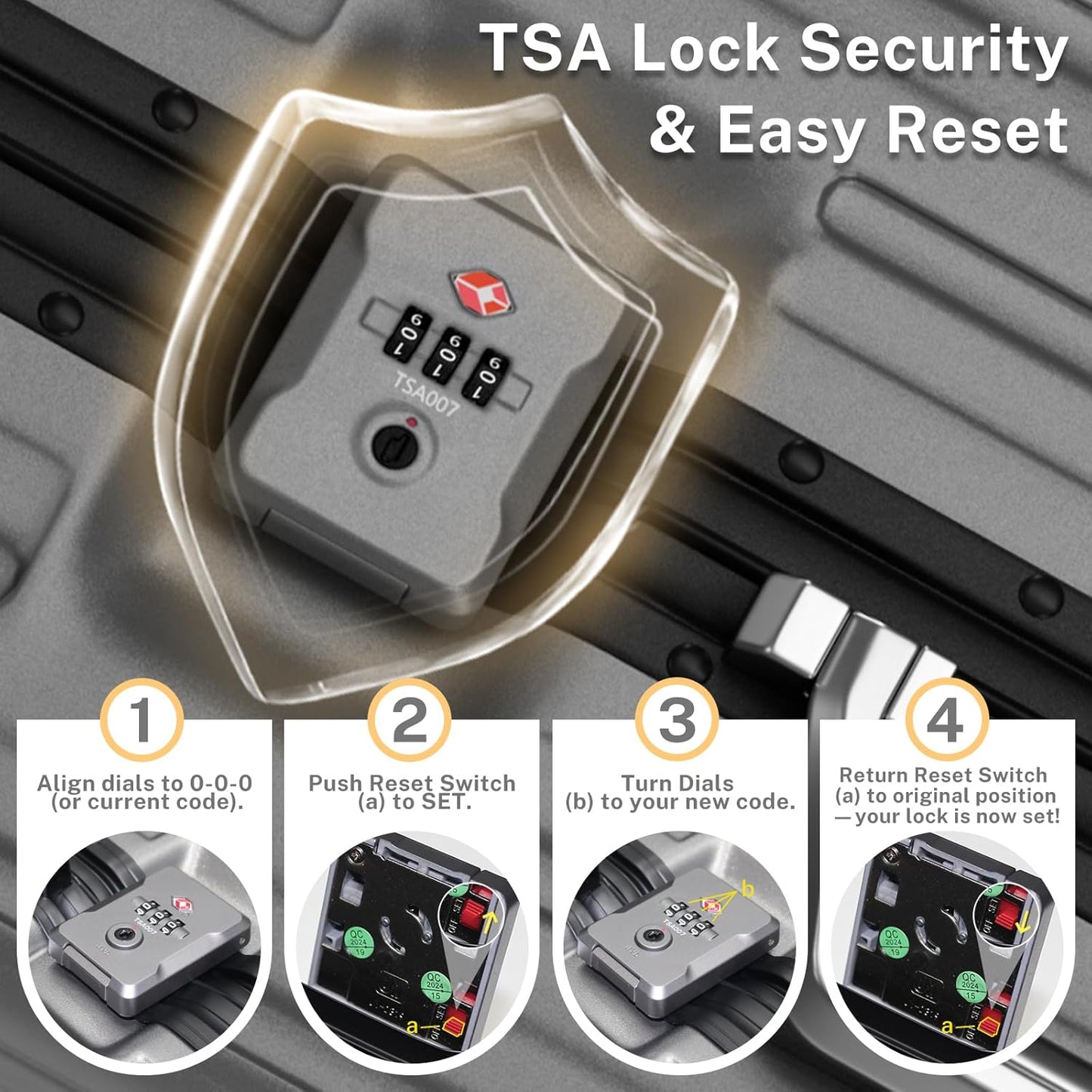 Krute Luggage 28 Inch Aluminum Frame Luggages TSA Lock No Zipper Checked Suitcase with Spinner Wheels Hardshell Lightweight PC+ABS Large Suit Case