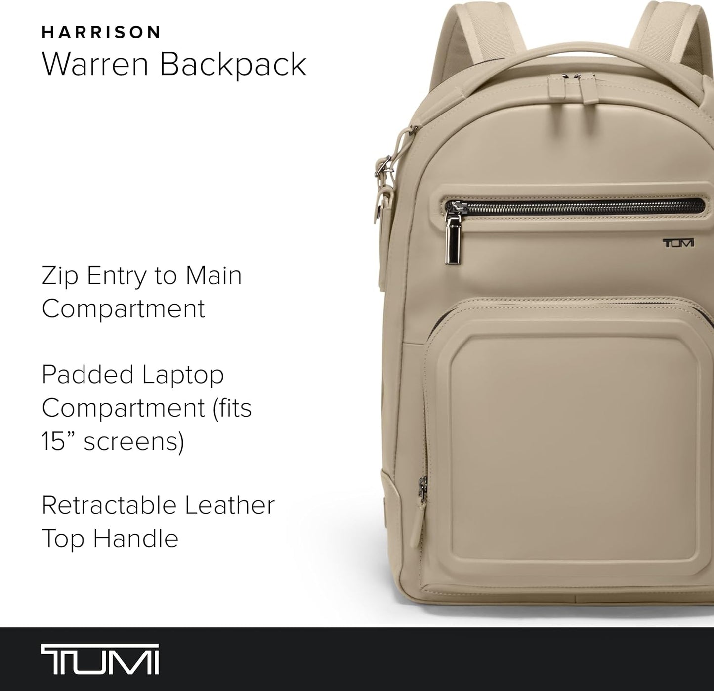 TUMI - Harrison Warren Backpack - 15-Inch Laptop Backpack - Stylish Women's & Men's Backpack for Travel & Business - Lime stone