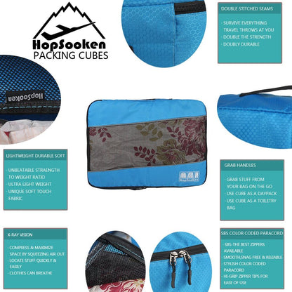 5 Set Packing Cubes for Travel Large Suitcase Luggage Organizer Bags Travel Accessories Vacation 4 Cubes 1 Laundry Pouch Bag