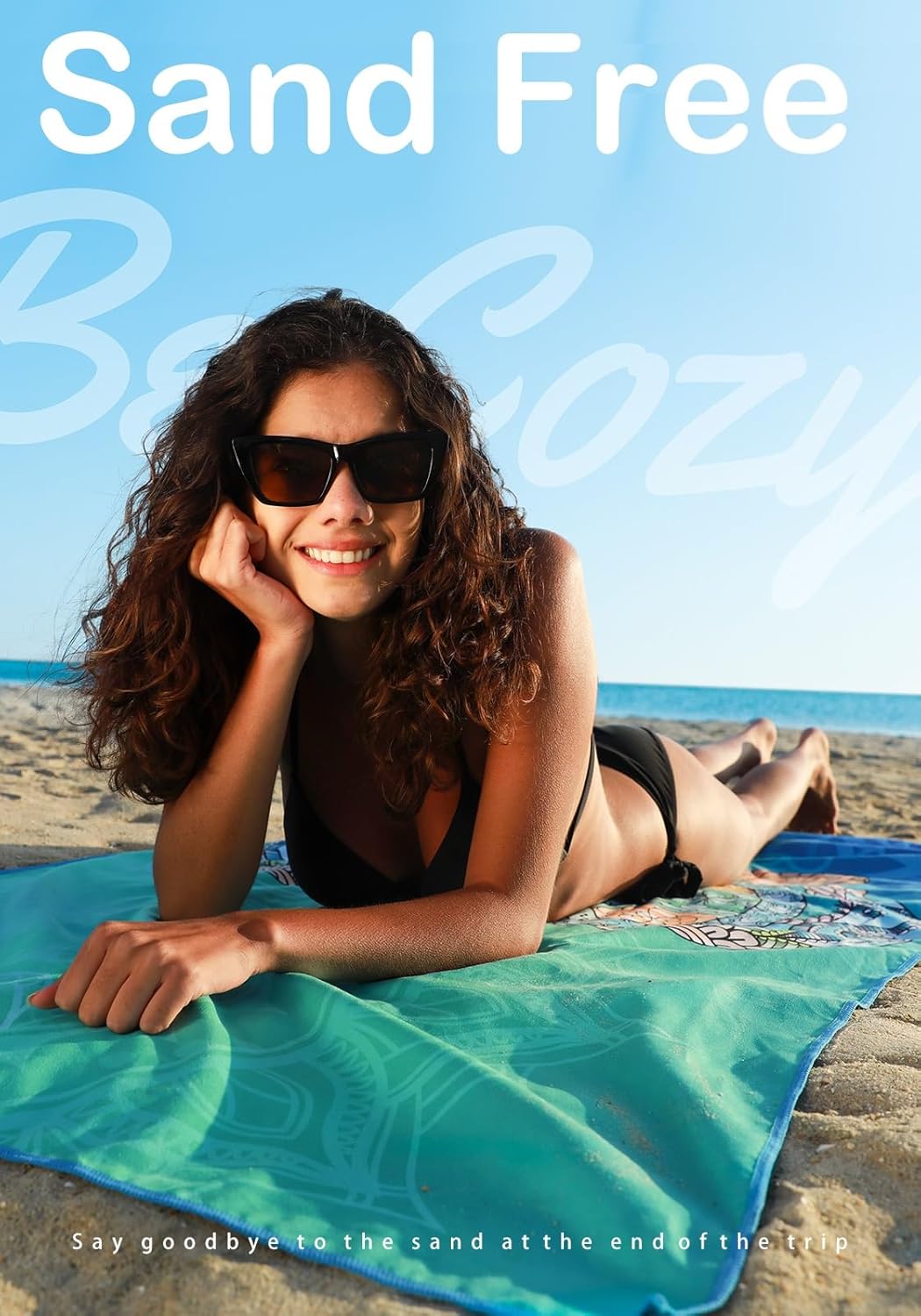 6 Pack Microfiber Lightweight Beach Towel Sand Free Quick Dry Absorbent Thin Compact Towels for Swimming Pool Camping Beach Accessories Large Easy Pack Travel Things for Vacation Essentials Gift