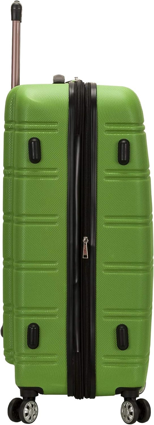 Rockland Melbourne Hardside Expandable Spinner Wheel Luggage, Green, 2-Piece Set (20/28)