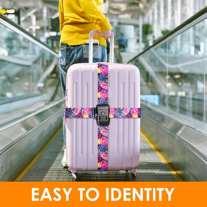 Adjustable Travel Luggage Strap Suitcase Belt Travel Bag Accessories 1.96 in W x 6.23 ft L