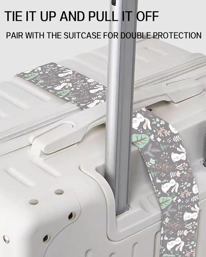 Luggage Straps for Suitcases, Adjustable Travel Belt, Durable Wide Luggage Strap, Cute Suitcase Strap Identifiers with Buckle, Bag Straps for Luggage, Cute Rabbits