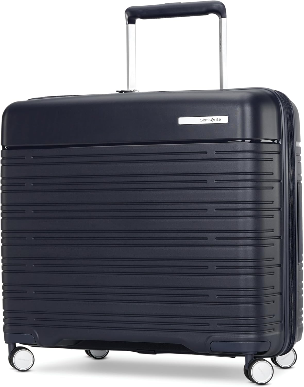 Samsonite Elevation Plus - Medium Hardside Luggage - Scratch Resistant Polypropylene Shell, RightHeight™ Adjustable Handle, Integrated AirTag Holder, TSA Lock, WetPak™ Compartment - Midnight Blue