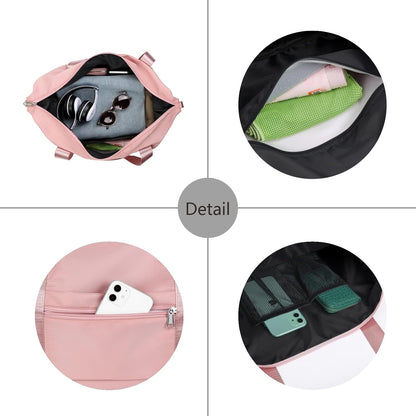 NPBAG Women Travel Duffel, Multi Functional Large Expandable Weekender Carry-on Tote, Gym Workout Overnight Bag, Mommy Hospital Bag for Labor and Delivery