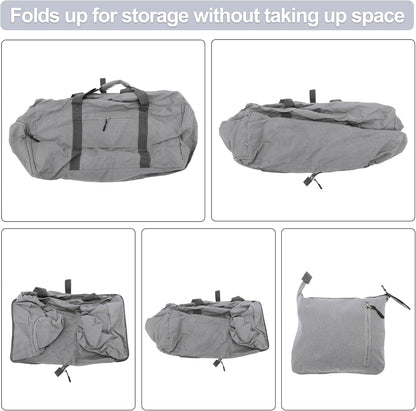 Duffle Bag for Travel, Women's Travel Duffel Bag, with Fixed Luggage Strap, Travel Duffle Bags, Shoe Compartment and Wet Pocket Design, Gray