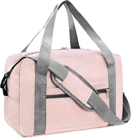 For Spirit Airlines Personal Item Bag 18x14x8 in Underseat Carry-on Luggage foldable Travel Duffle Bag for Airplanes(30L, Pink)