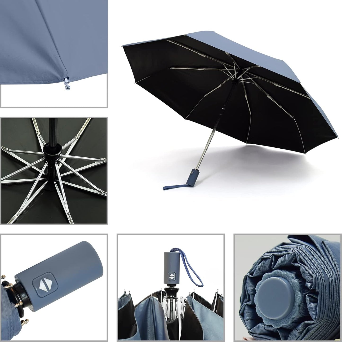 SY COMPACT Umbrella Automatic Travel Waterproof Light Folding Umbrellas Easy Carry for Women and Men