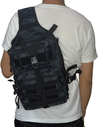 hopopower Tactical Sling Bag Pack Military Rover Shoulder Backpack EDC Assault Range Bag, Water-Resistant