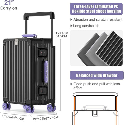Aluminium Frame Checked-Luggage - Image 6