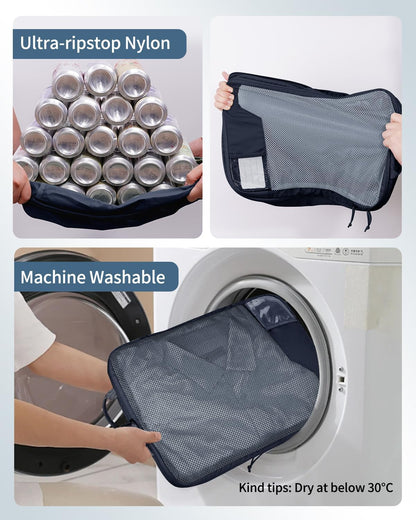 ECOHUB 4 Set /6 Set Packing Cubes for Travel Durable Suitcase Organizer Bags Set with Personalized Tag Various Sizes Travel Essentials Traveling Accessories for Luggage Machine Washable