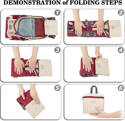 Hiking Backpack,Large 35L Travel Backpacks for Men Women,Water Resistant Ultra Lightweight Foldable Packable Camping Daypack for Outdoor Sports