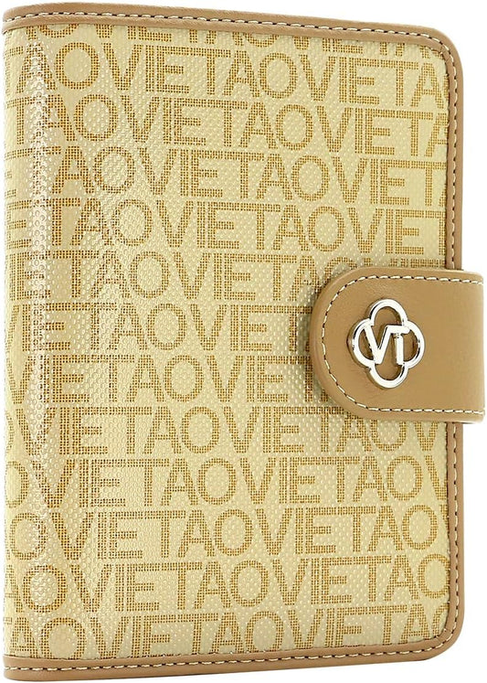 Passport Holder Wallet Bag with AirTag Holder, Card Slots Passport Solt Ticket Cash Solt, Photo Solt Sim Card Pen Slot.Apricot