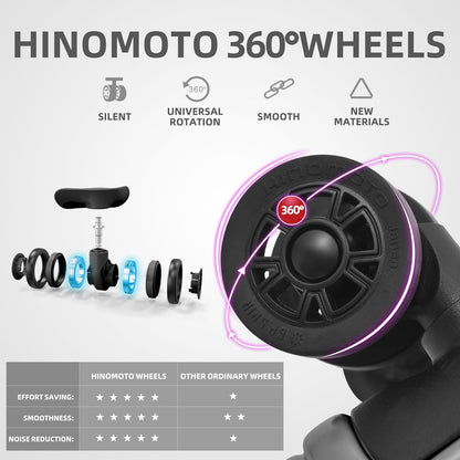 2 Pieces 19/29 Luggage Sets, 19 Inch Carry On Luggage with Front Pocket & 29 Inch Side Opening Suitcase, Ligthweight ABS+PC Hardshell, Gray