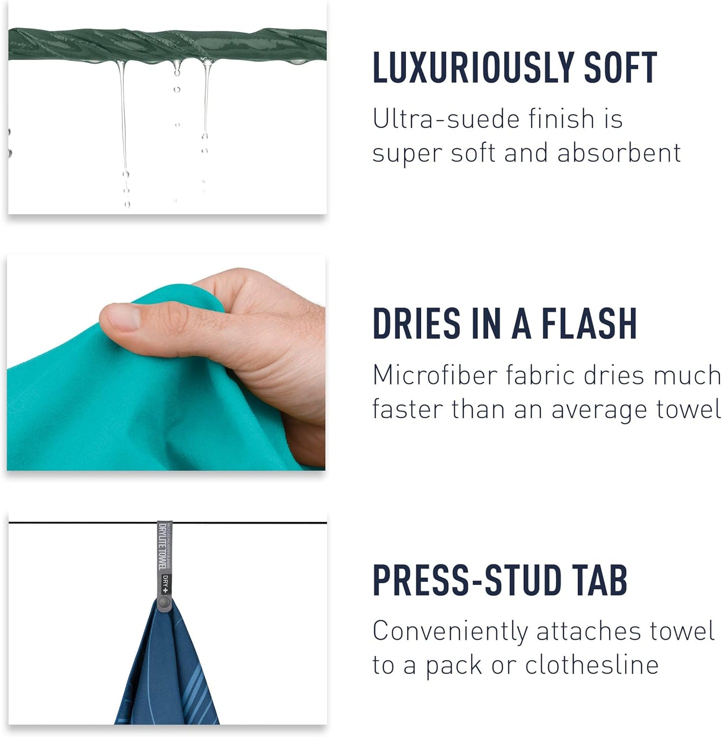 Sea to Summit Drylite Towel, Lightweight Camping and Travel Towel