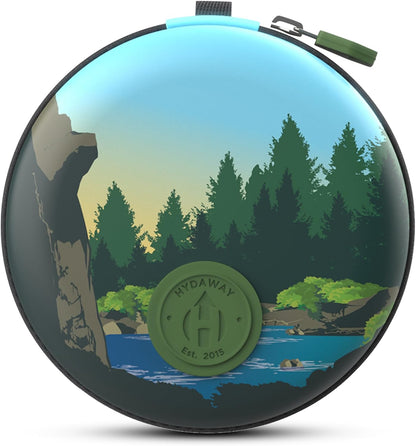 HYDAWAY Pocket Pint - 16oz Collapsible Silicone Cup with Stainless Steel Rim and Protective Travel Case - Reusable, Compact Drinkware for Camping, Festivals, and Everyday Use