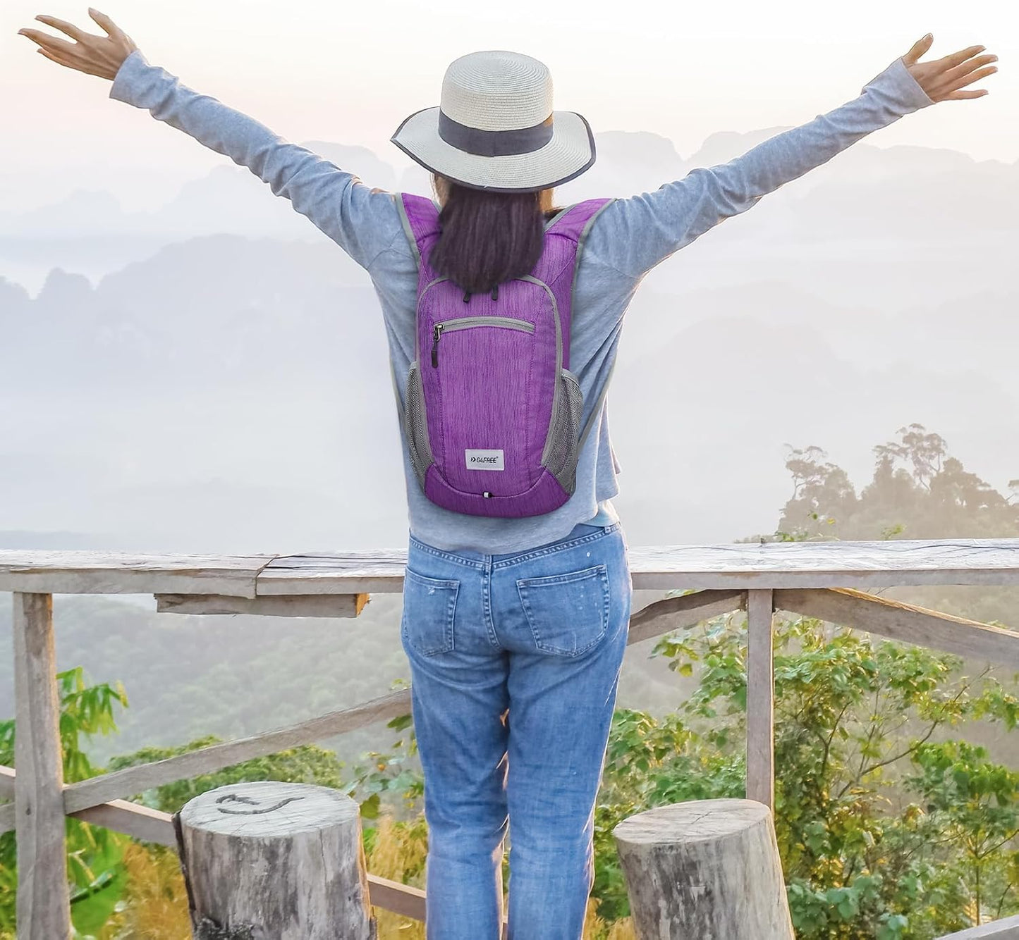 G4Free 10L/15L Hiking Backpack Lightweight Packable Hiking Daypack Small Travel Outdoor Foldable Shoulder Bag