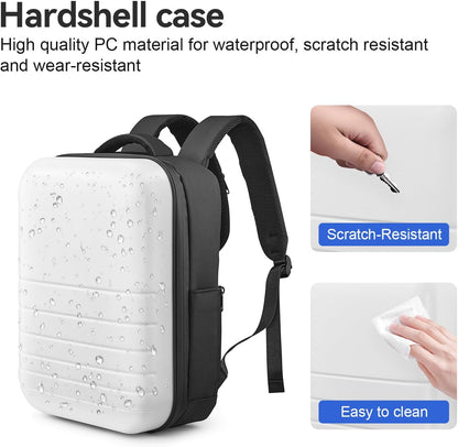 SOKOK Carry On Travel Backpack Waterproof Business Backpack with Laptop Compartment, Hardshell Computer Backpack for Men and Women, White