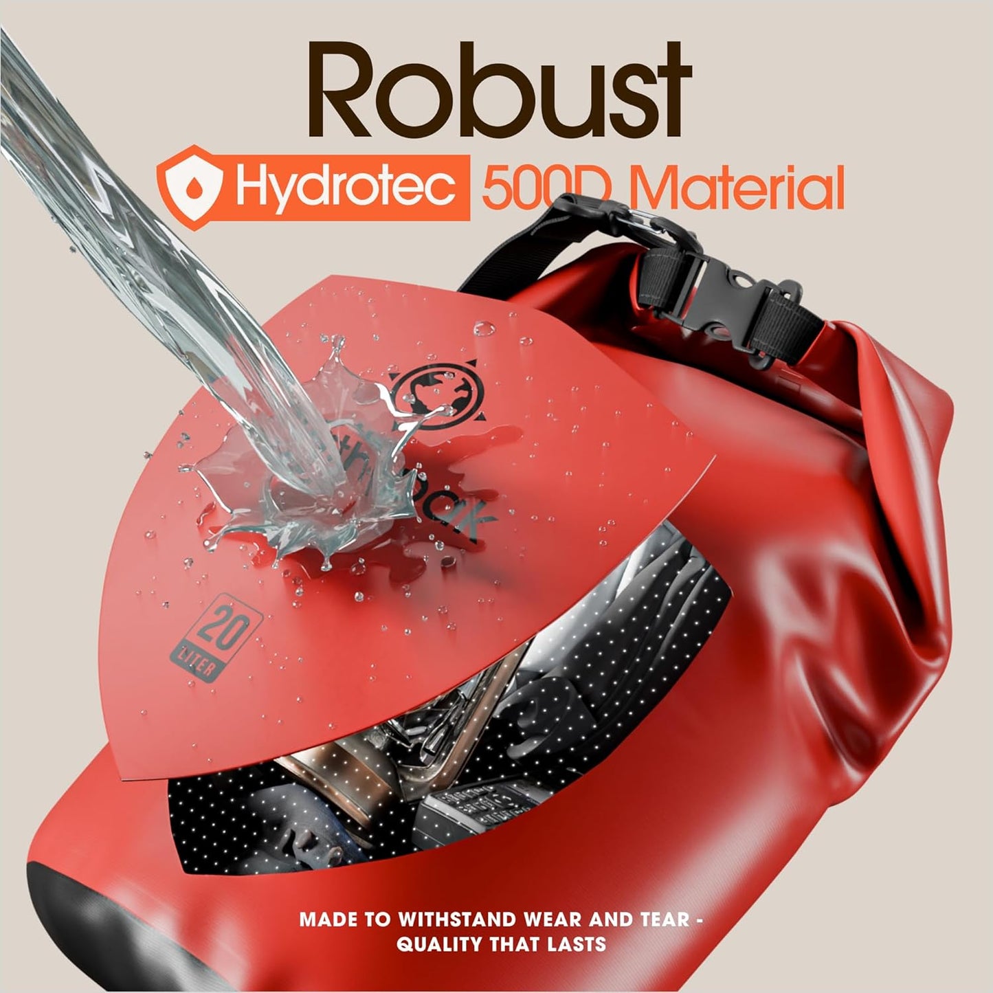 Earth Pak Waterproof Dry Bag - Roll Top Waterproof Backpack Sack Keeps Gear Dry for Kayak with Waterproof Phone Case