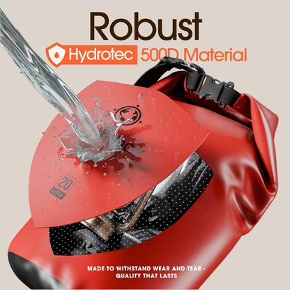 Earth Pak Waterproof Dry Bag - Roll Top Waterproof Backpack Sack Keeps Gear Dry for Kayak with Waterproof Phone Case