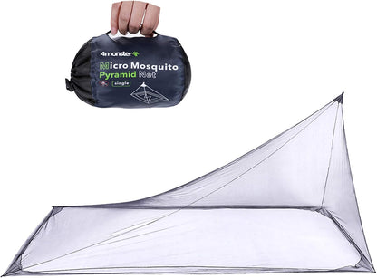 4Monster Camping Insect Net with Carry Bag, Compact and Lightweight, Fits Bed,Sleeping Bags,Tent (Single)