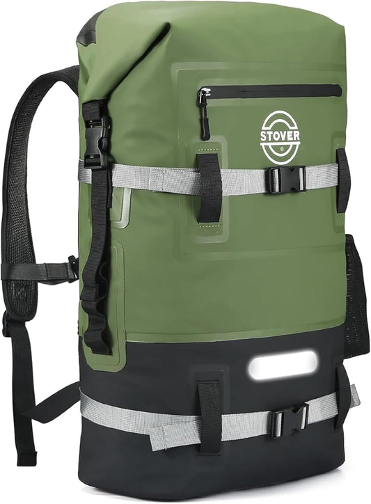 STOVER 5/10/25/30/40/55L Waterproof Backpack- Floating Dry Bag for Kayaking, Travel, Beach, Hiking, & Camping, Men/Women
