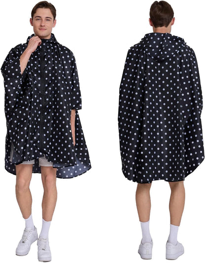 Cloak raincoat Unisex poncho Adult hooded men and women with pockets Mountaineering hiking rainstorm prevention