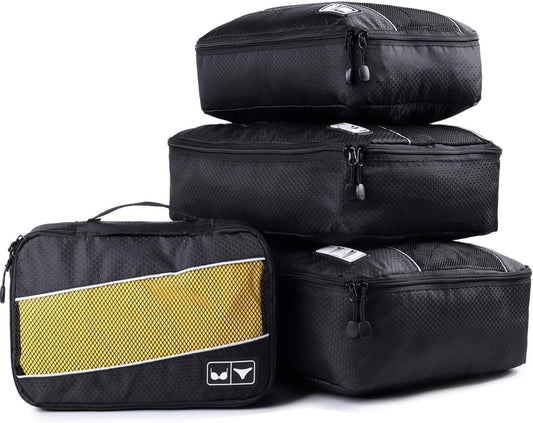 Packing Cubes Luggage Bags Organizer Durable Travel Accessories With Clothing Label