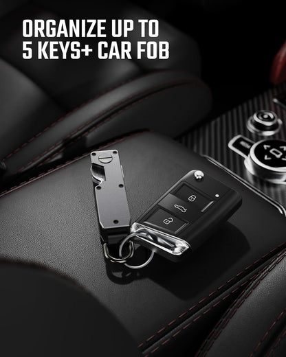 Key Organizer for Men Compact Key Holder Minimalist Key Case Metal Key Chain Key Holder for Keychain Secures 2-5 Keys