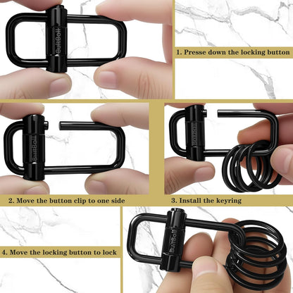 Key Chain, Heavy Duty Lock Key Ring Keychain Clip Key Holder Organizer for Home Car Keys Women Men