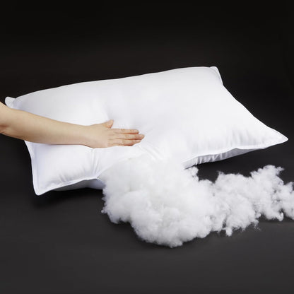 Amazon Basics Down Alternative Pillows, Soft Density for Stomach and Back Sleepers, Queen - Pack of 2, White, 30 in L x 20 in W