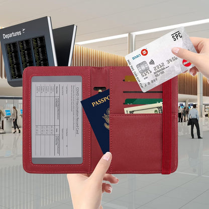 ZOPPEN Passport Holder Wallet, Passport Cover Travel Wallet Women Travel Essentials Accessories Document Organizer Travel Must Haves Rfid Blocking Cover Case for Women and Men, Wine
