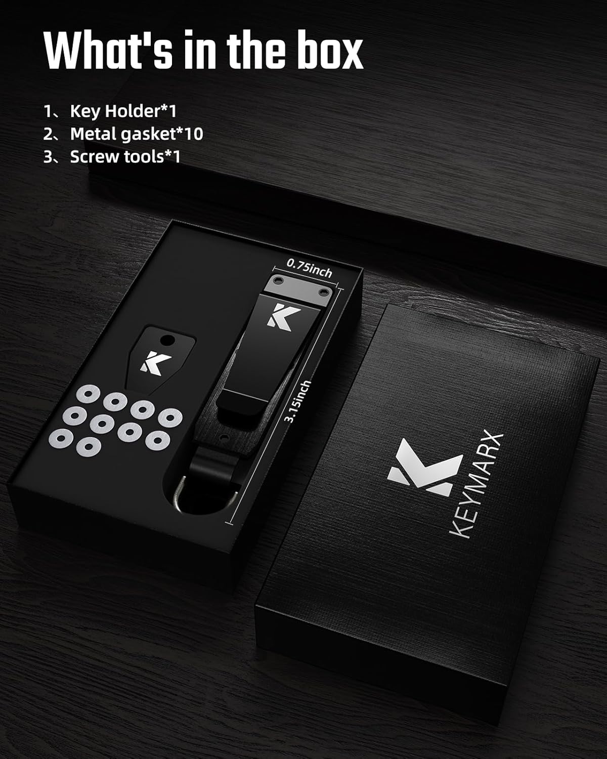 Key Organizer for Men Compact Key Holder Minimalist Key Case Metal Key Chain Key Holder for Keychain Secures 2-5 Keys