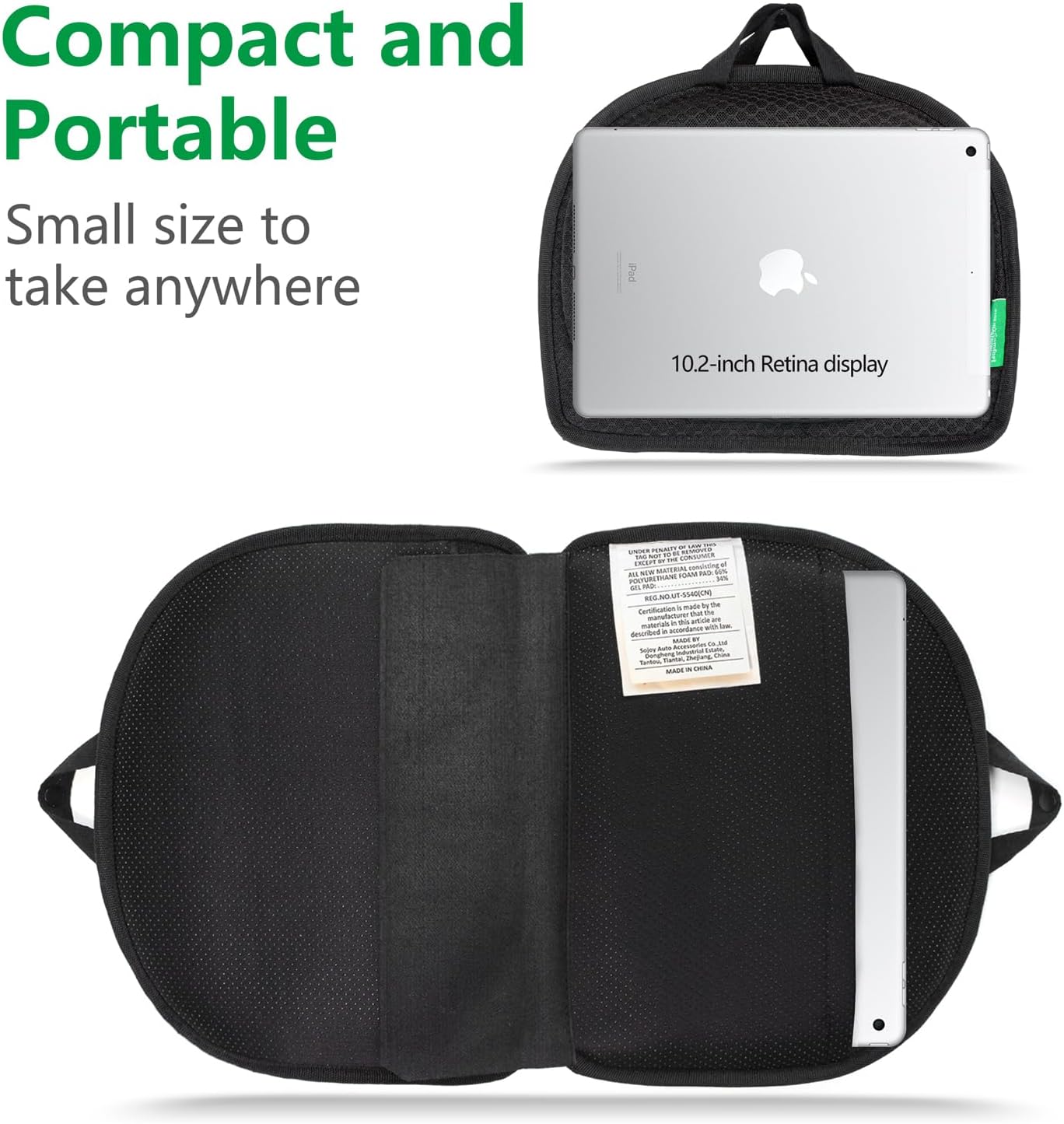 Small Travel Seat Cushion,Gel Memory Foam Seat Cushion,Supportive Butt Pillow,Portable and Foldable for Long Sitting Hours on Stadium Airplane Car Seat