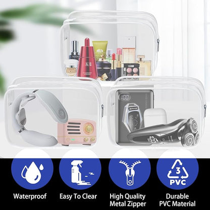 16 Pack Waterproof Cosmetic Bag TSA Approved Toiletry Bag, Portable Travel Pouch - Image 6