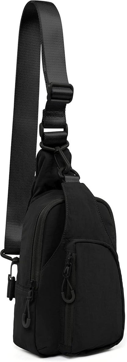 ODODOS Daily Sling Bag with Adjustable Straps Crossbody Chest Bag Lightweight Small Backpack for Casual Traveling Hiking