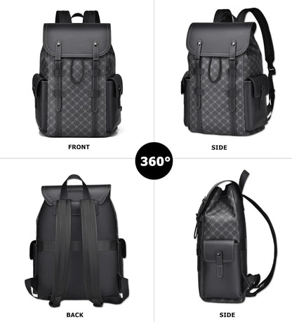 KingTo Laptop Backpack for Men Luxury Anti-Theft Travel Backpack Casual Business Waterproofing Computer Bag (black-1)