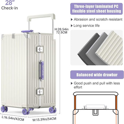 Aluminium Frame Checked-Luggage - Image 6