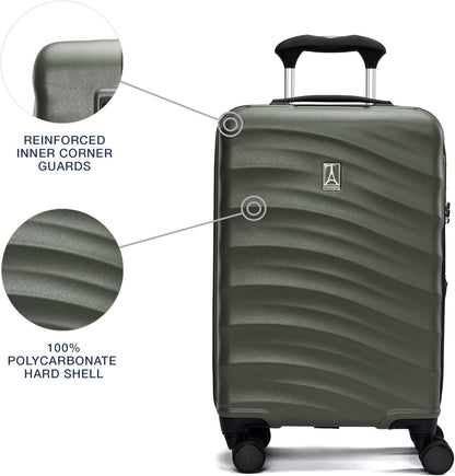 Travelpro Maxlite Air V2 Hardside Expandable Checked Luggage, 8 Spinner Wheels, Lightweight Hard Shell Suitcase, TSA lock, Slate Green, Checked Medium 25-Inch