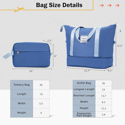 Merax Luggage Set 2 Piece Suitcase Sets with Spinner Wheel,Lightweight Hardside Expandable Travel Laggage with TSA Lock,Suitcase with Travel Bag(20"/24",Blue)