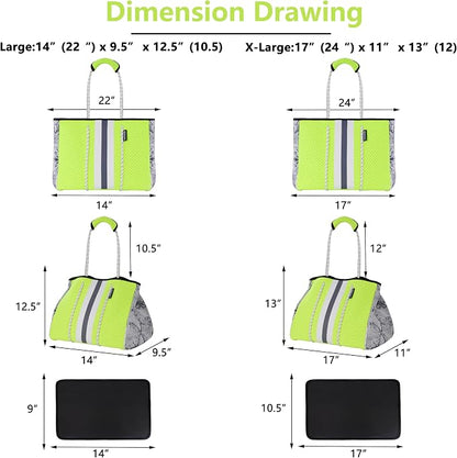 QOGiR Neoprene Multipurpose Beach Bag Tote - Image 2