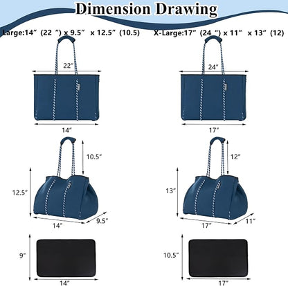 QOGiR Neoprene Multipurpose Beach Bag Tote - Image 5
